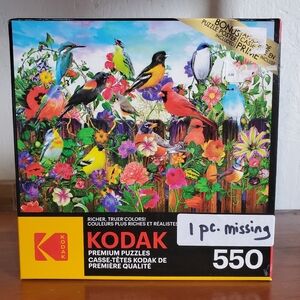 RoseArt Kodak 550-piece Puzzle | Aimee Stewart - Birds and Blooms (Incomplete)